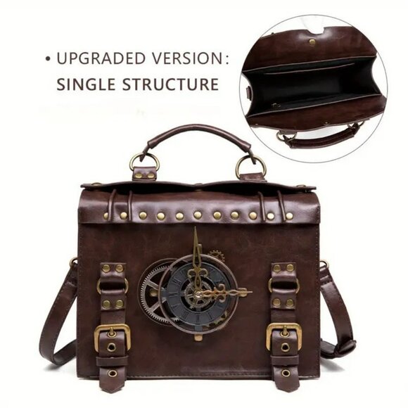 SteamPunk Watch Trunk Crossbody Bag NWT